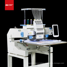 BAI  single head 12/15 needles multifunctional hat and shirt flat embroidery machine with good price